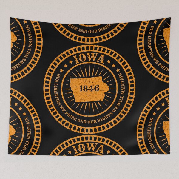 Item preview, IOWA State Map Slogan - Motto IA Hawkeye State designed and sold by Ranggasme.