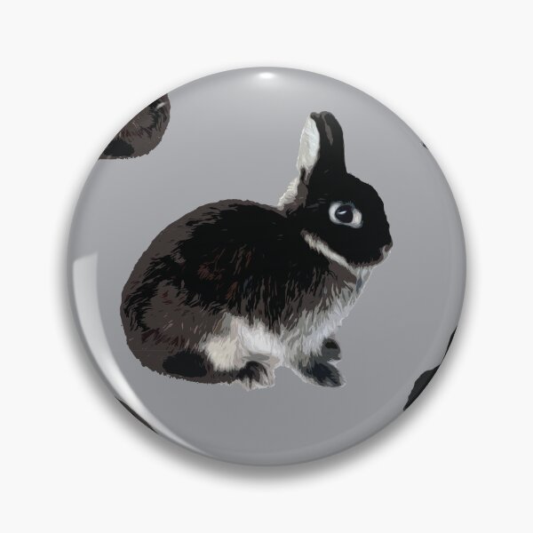 Item preview, Cute Classic Black Otter Netherland Dwarf Rabbit Pattern designed and sold by wigobun.