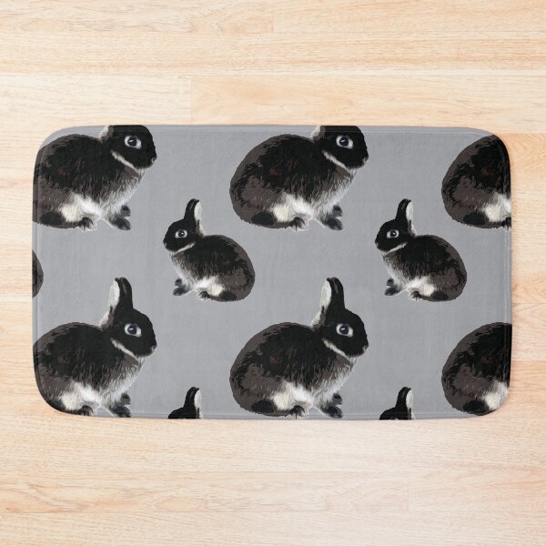 Item preview, Cute Classic Black Otter Netherland Dwarf Rabbit Pattern designed and sold by wigobun.