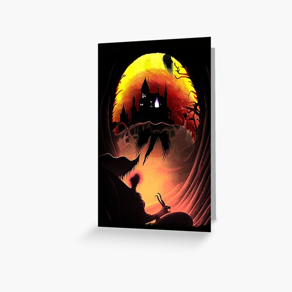 The Witch Haunted Castle Greeting Card