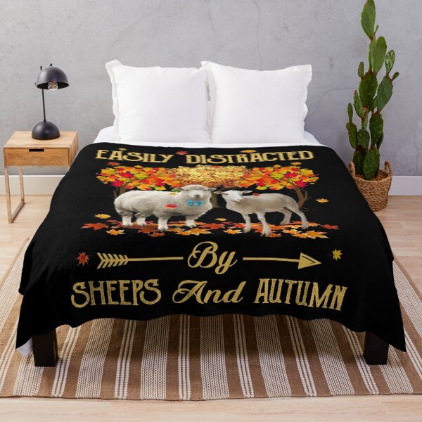 Item preview, Easily Distracted By Sheeps And Autumn cute funny vintage popular designed and sold by beckadamr.