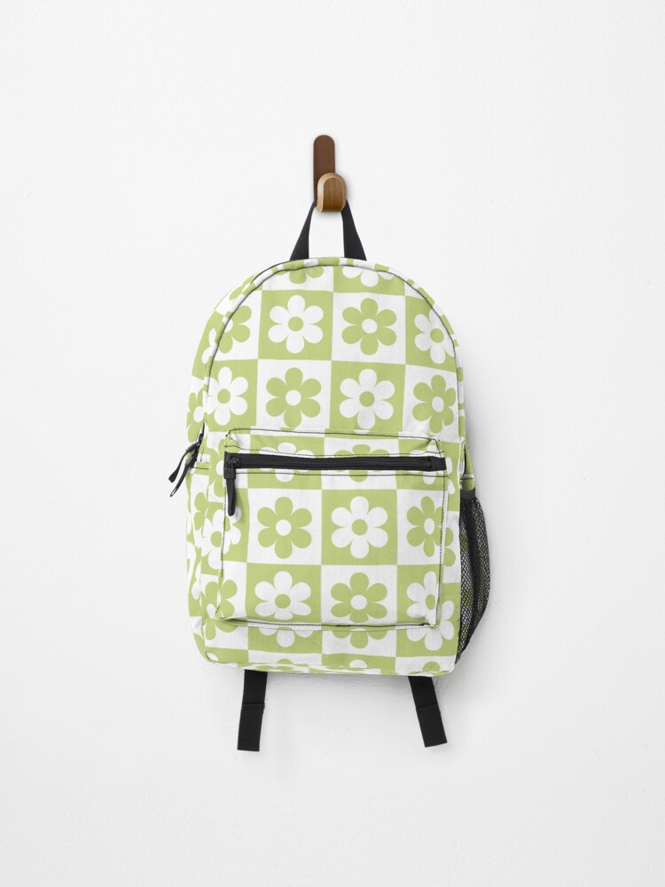 Floral Green and White Backpack Floral Green and White Chinoiserie Jungle Multifunctional  main image 4