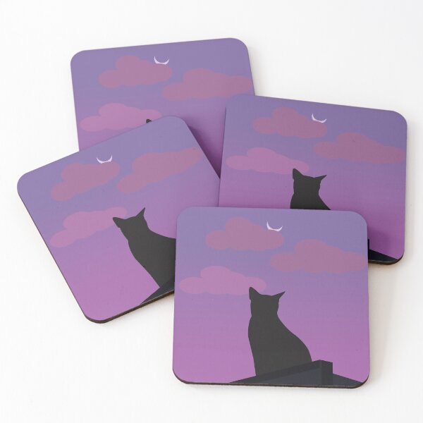 Item preview, Cat Watching Sunset designed and sold by RUMI-ART-PLANET.