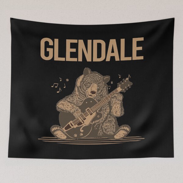 Item preview, Bear With Guitar Glendale designed and sold by BloodMoneyTwit.