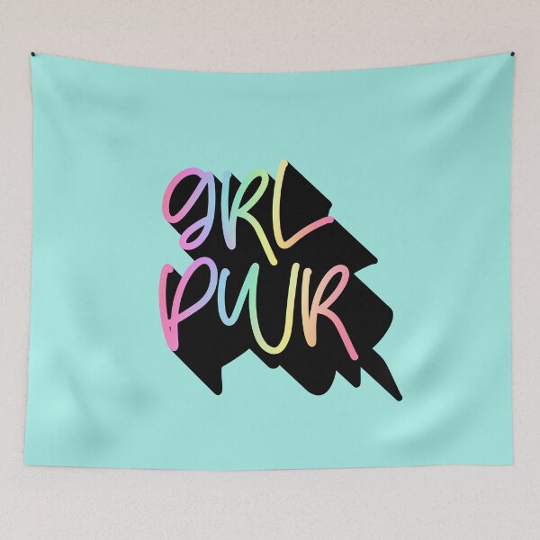 Item preview, GRL PWR Rainbow Spectrum Extruded Long Shadow Typography Girl Power Quote designed and sold by Cawaiico.
