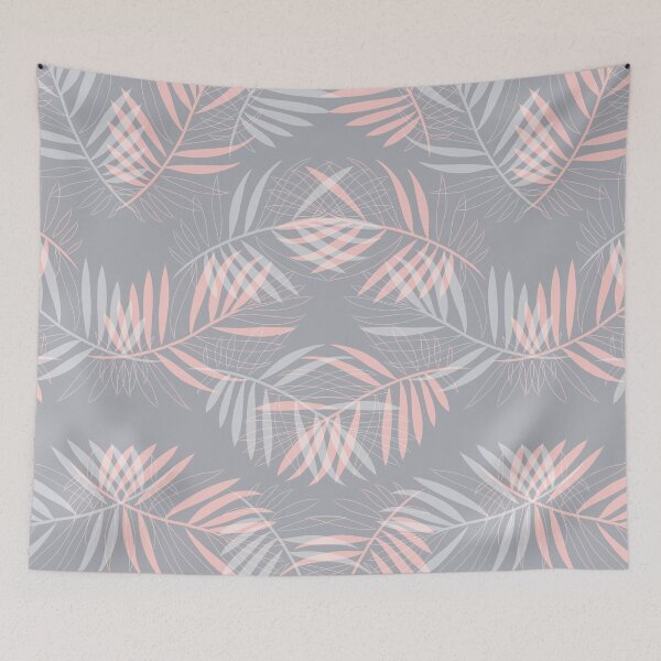 Item preview, Palm Leaves Lace on Pale Grey designed and sold by Dominiquevari.