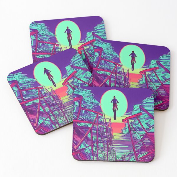 Item preview, Night ride BMX surrealism vaporwave aesthetic glitch Japanese art inspired designed and sold by Scoopivich.