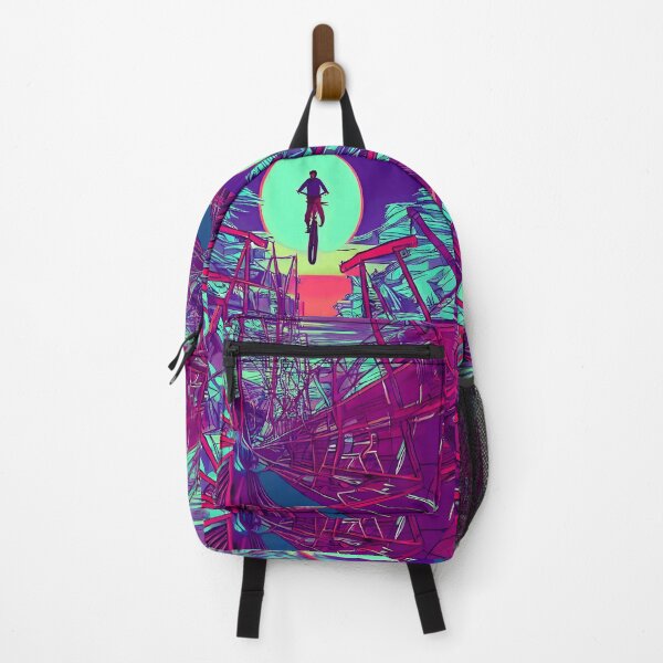Item preview, Night ride BMX surrealism vaporwave aesthetic glitch Japanese art inspired designed and sold by Scoopivich.
