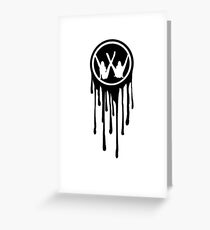 Volkswage Logo Bleeding Greeting Card
