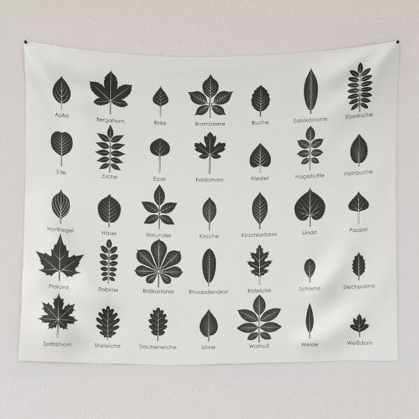 Item preview, Tree leaves and shrub leaves infographic / chart (German) designed and sold by Iris Luckhaus.