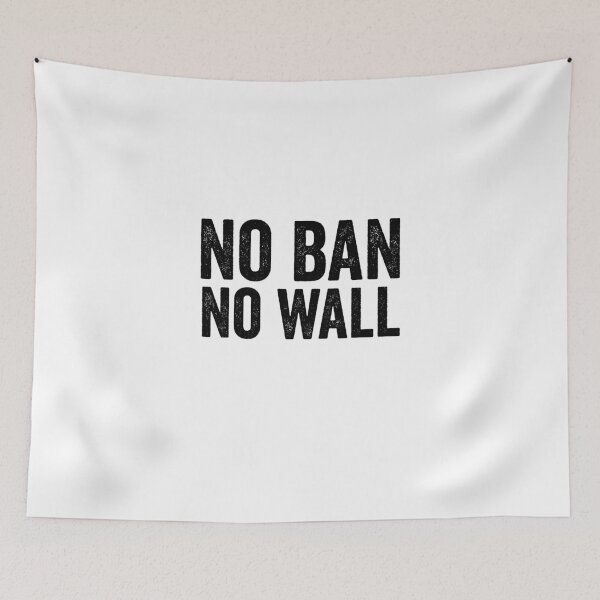 Item preview, No Ban No Wall Travel Ban Anti Trump designed and sold by CarbonClothing.