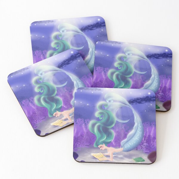 Item preview, Mermaid and her books designed and sold by NUDIDUDITHAI.