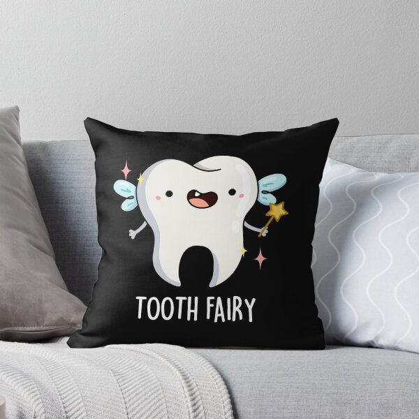 Item preview, Tooth Fairy Funny Tooth Puns (Dark BG) designed and sold by punnybone.