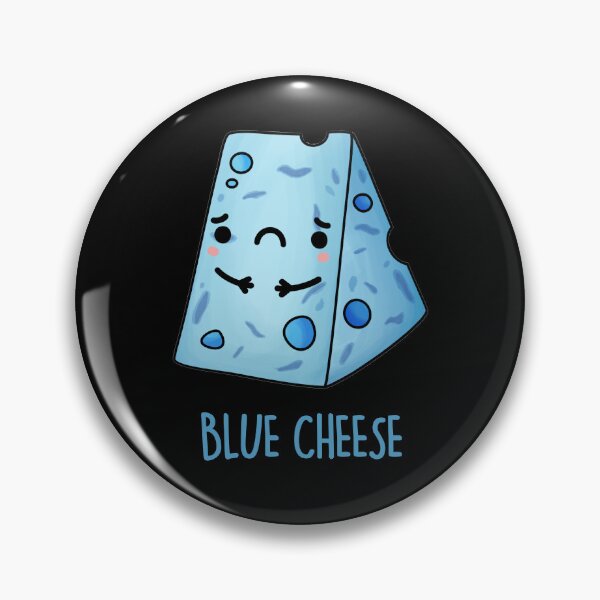 Item preview, Blue Cheese Funny Food Puns (Dark BG) designed and sold by punnybone.