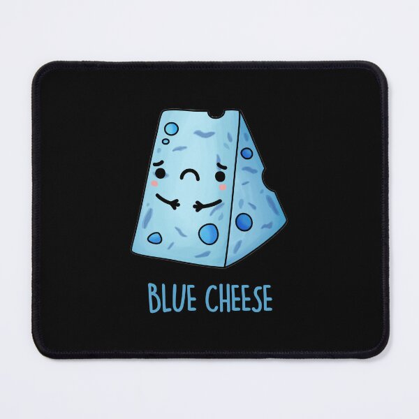 Item preview, Blue Cheese Funny Food Puns (Dark BG) designed and sold by punnybone.