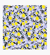 Lemons Blue Photographic Print