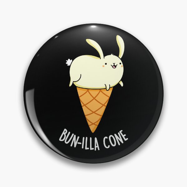 Item preview, Bunnilla Cone Bunny Funny Vanilla Puns (Dark BG) designed and sold by punnybone.