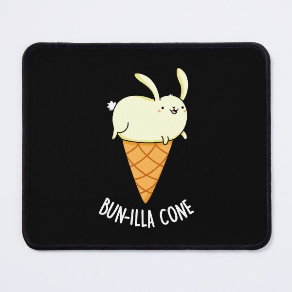 Item preview, Bunnilla Cone Bunny Funny Vanilla Puns (Dark BG) designed and sold by punnybone.