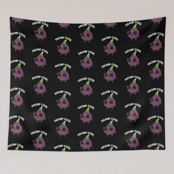 Item preview, Figgin Cool Funny Fig Puns (Dark BG) designed and sold by punnybone.