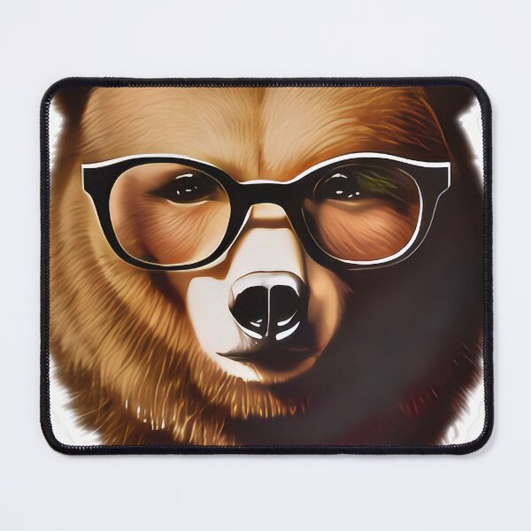 Item preview, Cool hipster bear wearing glasses designed and sold by Grewtrel.