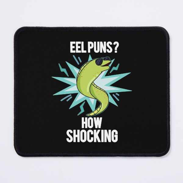 Item preview, Eel Puns How Shocking Funny Animal Puns (Dark BG) designed and sold by punnybone.