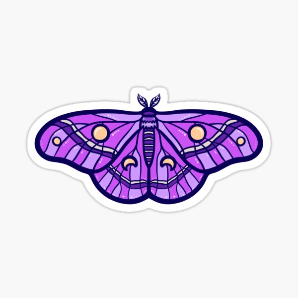 Violet Moth Sticker