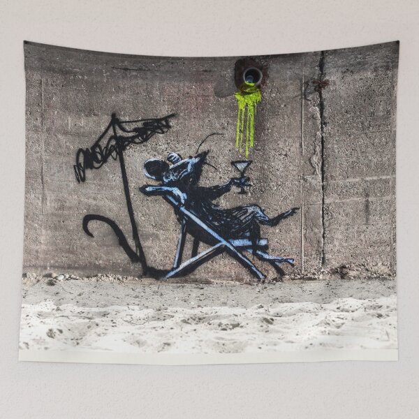 Item preview, Banksy Cocktail Rat - Original Mural designed and sold by WE-ARE-BANKSY.
