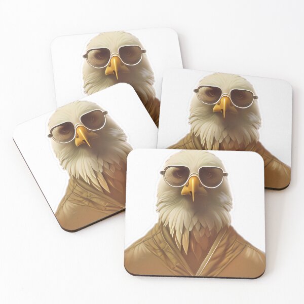 Item preview, Hipster Eagle Cowboy Bird Emoji designed and sold by Grewtrel.