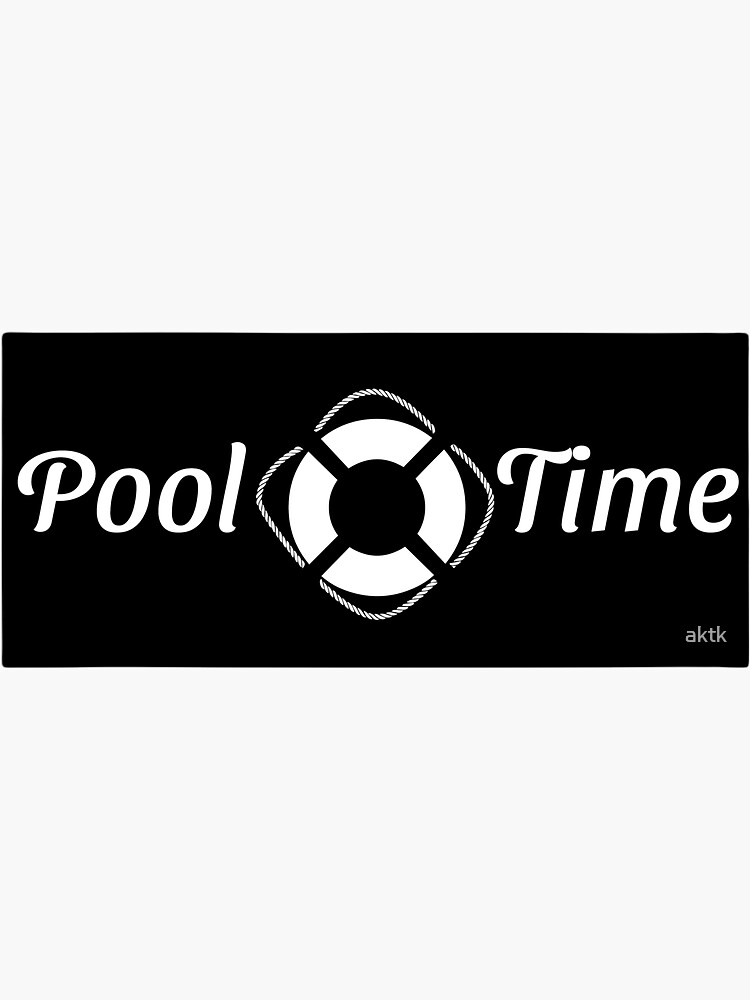 "Pool Time" Sticker for Sale by aktk Redbubble