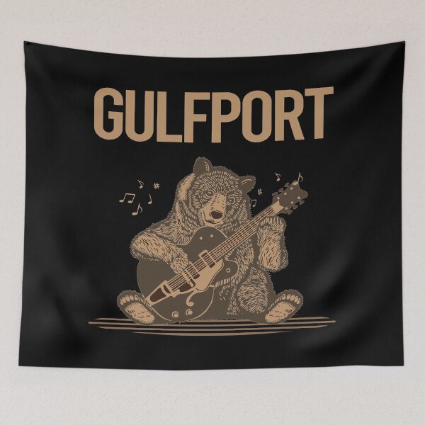 Item preview, Bear With Guitar Gulfport designed and sold by BloodMoneyTwit.