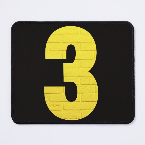 Item preview, Number 3 YELLOW designed and sold by starfishstuff.