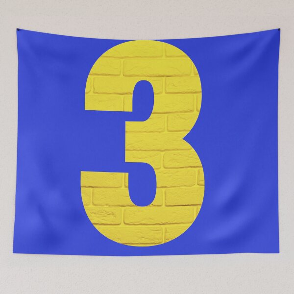 Item preview,   Number 3 YELLOW designed and sold by starfishstuff.