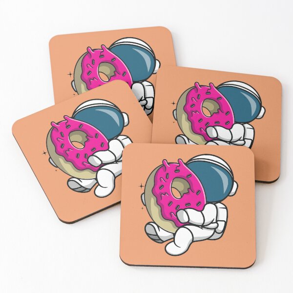 Item preview, Astronaut traveling in space with donut designed and sold by Donutlovers.