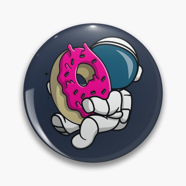 Item preview, Astronaut traveling in space with donut designed and sold by Donutlovers.