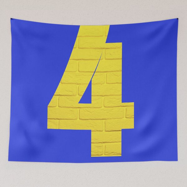 Item preview,    Number Four YELLOW  designed and sold by starfishstuff.