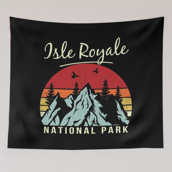 Item preview, Vintage Retro Hiking Camping Isle Royale National Park designed and sold by nonstopnightlif.