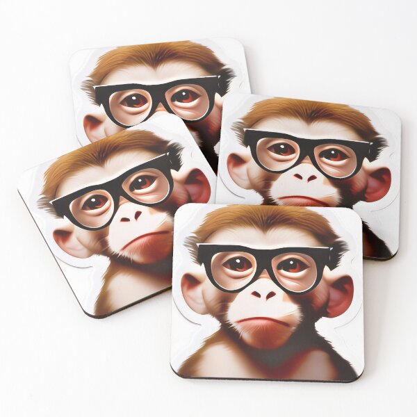 Item preview, Nerd Kawaii Hippie Chimp Monkey designed and sold by Grewtrel.