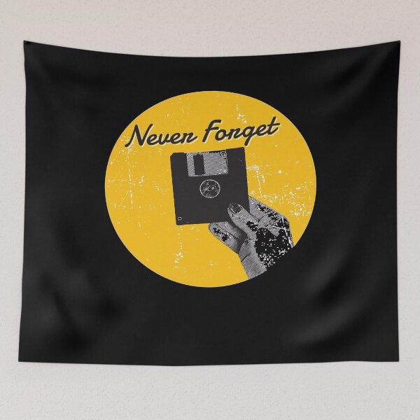 Item preview, Never Forget Computer Floppy Disks Great Retro Vintage Never Forget Gift designed and sold by Countrysmart.