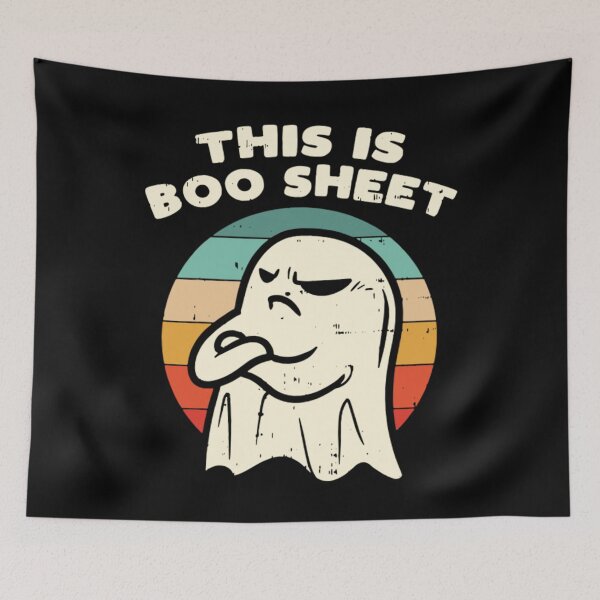 Item preview, Funny Boo This Is Boo Sheet Ghost Retro Halloween Cute Angry Boo designed and sold by Trostberger.