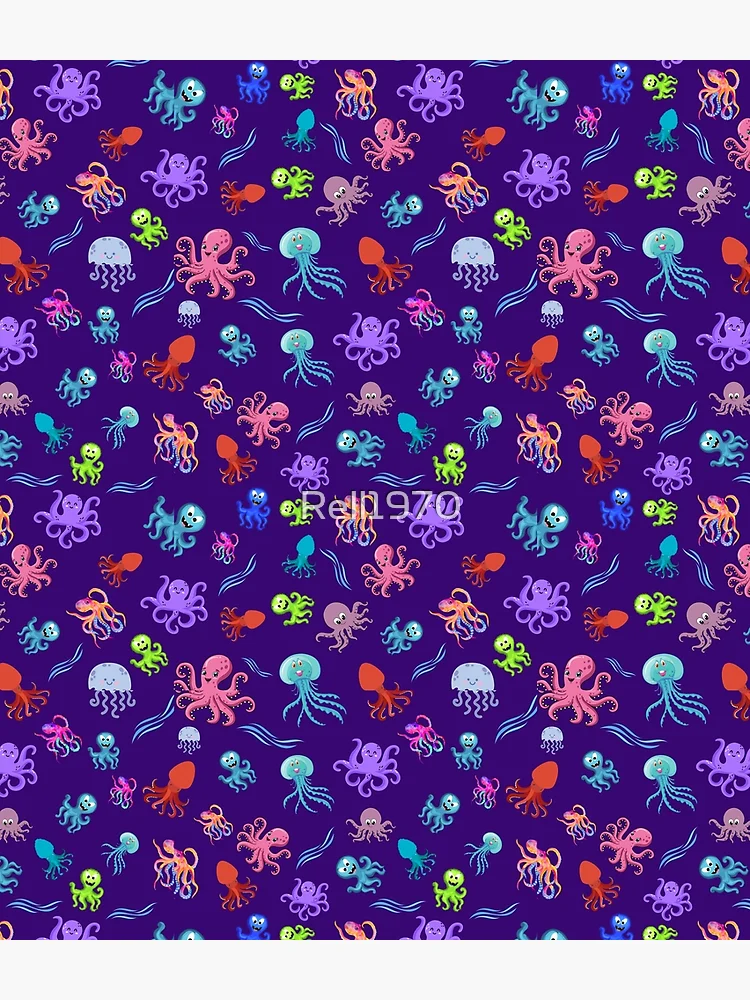 Thumbnail 3 of 3, Backpack, Colorful Octopus Design and Pattern designed and sold by Rell1970.