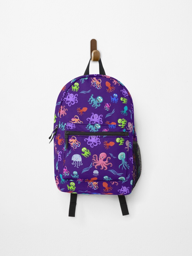 Thumbnail 1 of 3, Backpack, Colorful Octopus Design and Pattern designed and sold by Rell1970.