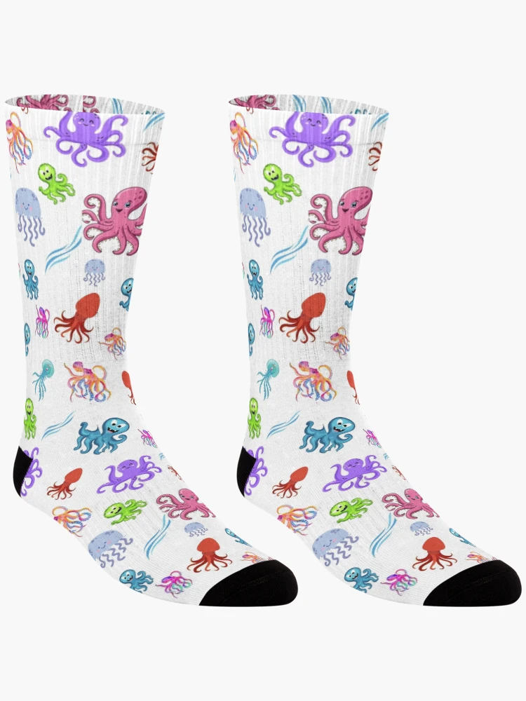 Thumbnail 3 of 5, Socks, Colorful Octopus Design and Pattern designed and sold by Rell1970.