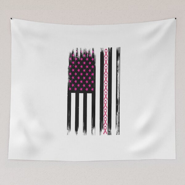 Item preview, Patriotic American Flag Breast Cancer Awareness designed and sold by Cute Shark.