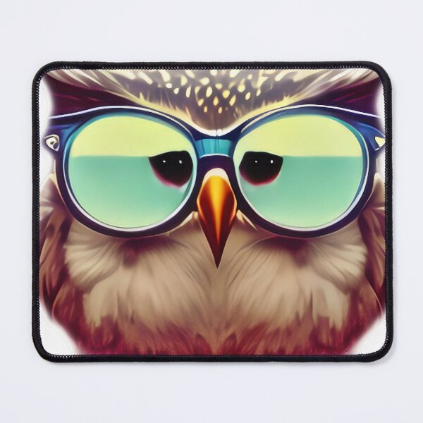 Item preview, Cute Funny Hipster Owl Wearing Glasses designed and sold by Grewtrel.