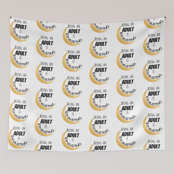 Item preview, Being an adult is exhausting moon T-shirt designed and sold by Nerdygirlteez.