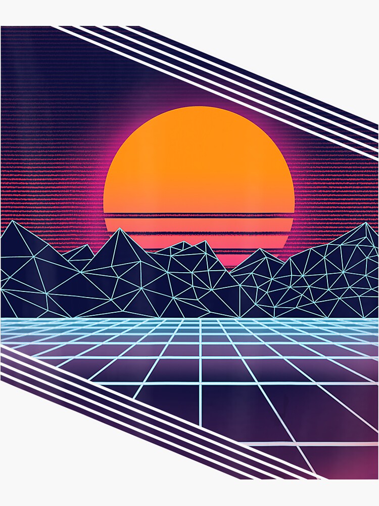 Retro 80s Vaporwave Outrun Style Sticker For Sale By Kaspershop38