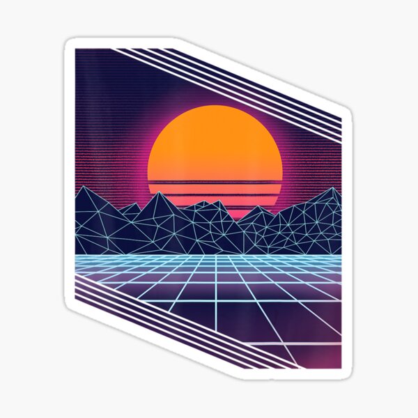 Retro 80s Vaporwave Outrun Style Sticker For Sale By Kaspershop38