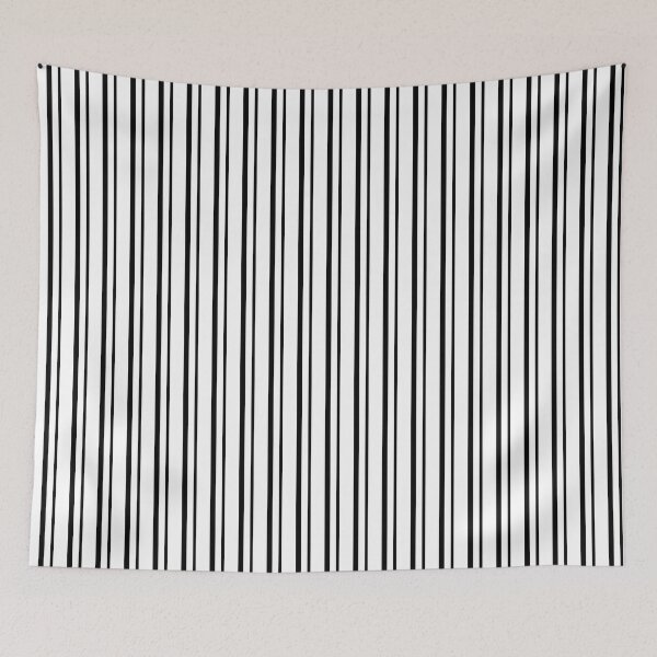 Artikelvorschau, Stripey Black And White Vertical Striped Geometric Line Pattern entworfen und verkauft von meggydesigns.