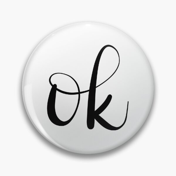 Item preview, Minimal Handwriting Calligraphy Letter OK Text designed and sold by wenjunior.
