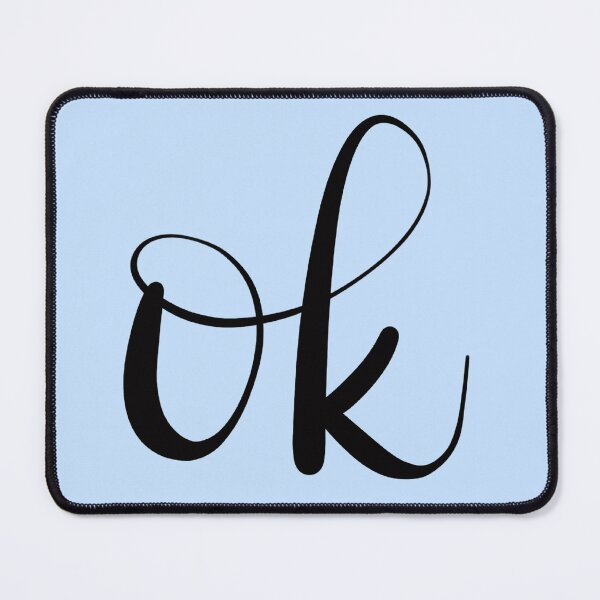 Item preview, Minimal Handwriting Calligraphy Letter OK Text designed and sold by wenjunior.